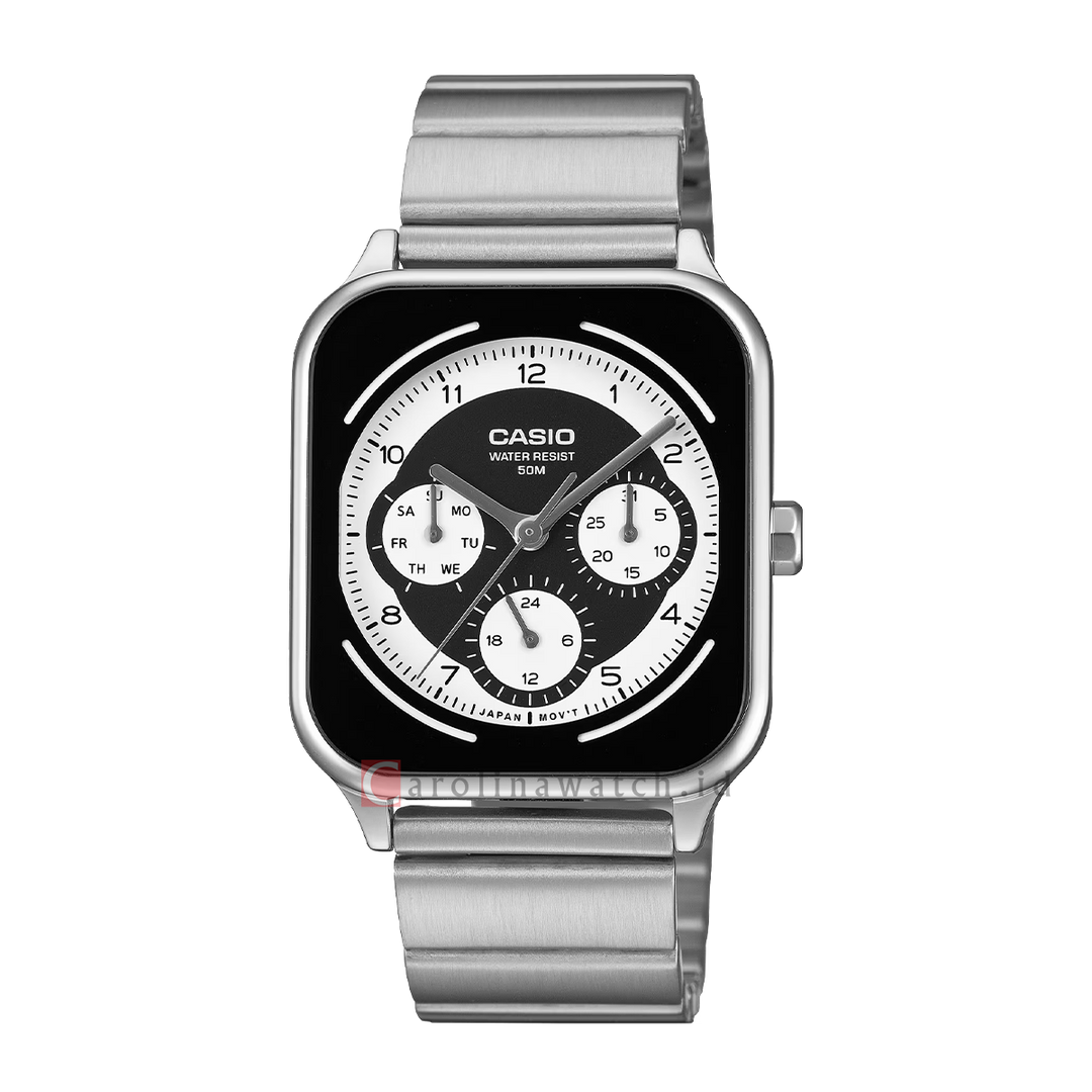 Jam Tangan Casio General MTP-M307D-1B Men Black Dial Stainless Steel Band