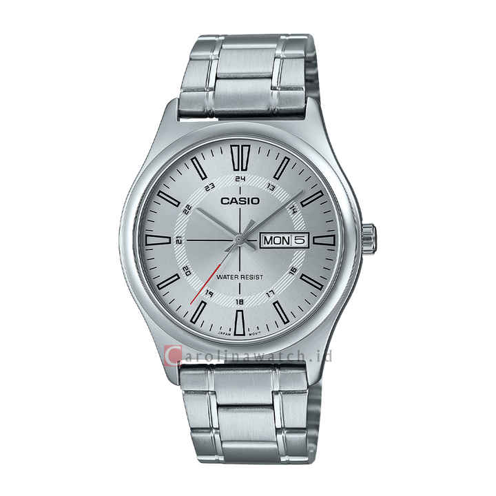 Jam Tangan Casio General MTP-V006D-7C Men Silver Dial Stainless Steel Band