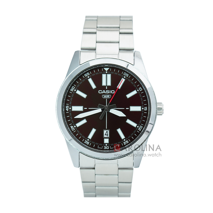 Jam Tangan Casio MTP-VD02D-5E Dress Men Brown Dial Stainless Steel Band