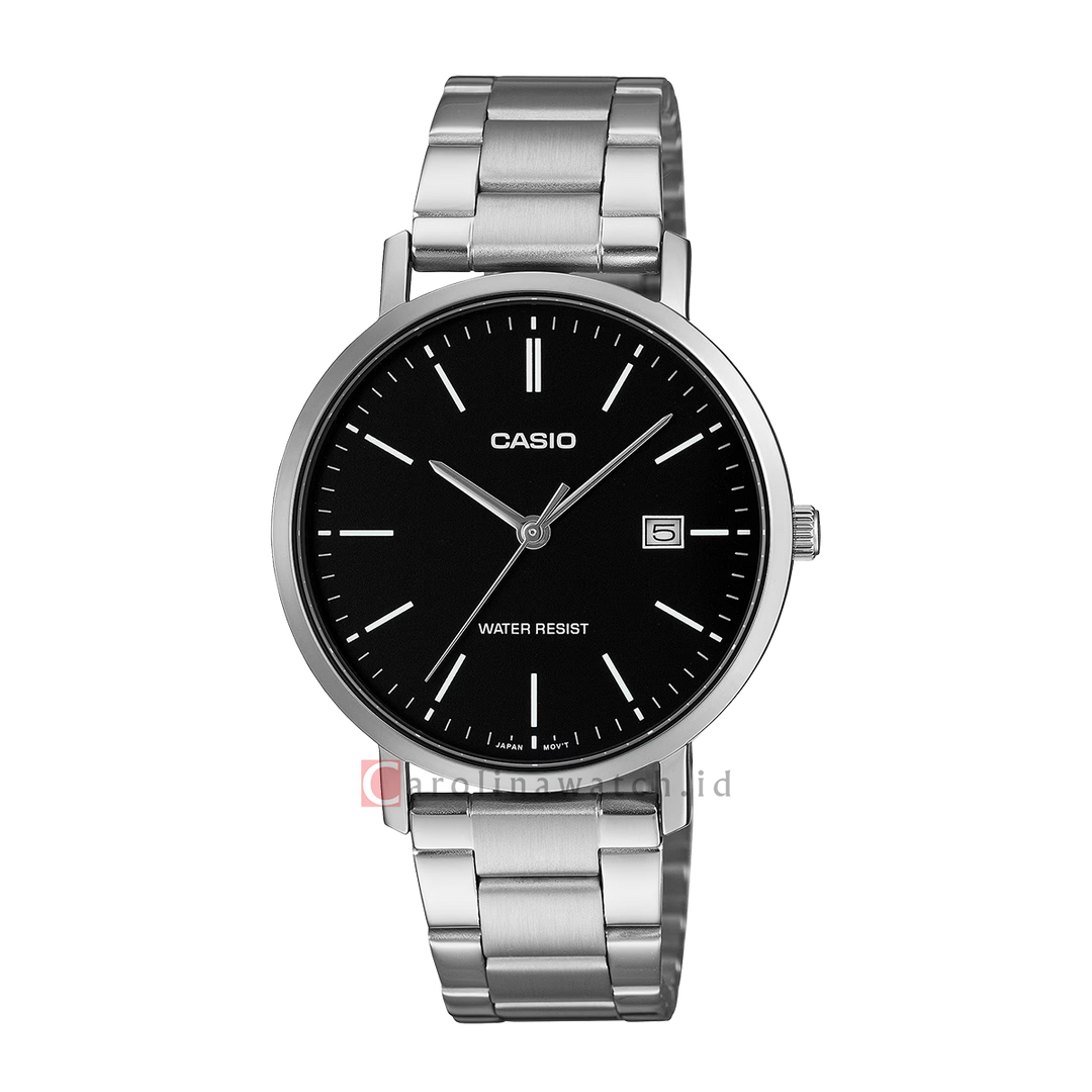 Jam Tangan Casio General MTP-VT05D-1E Men Black Dial Stainless Steel Band
