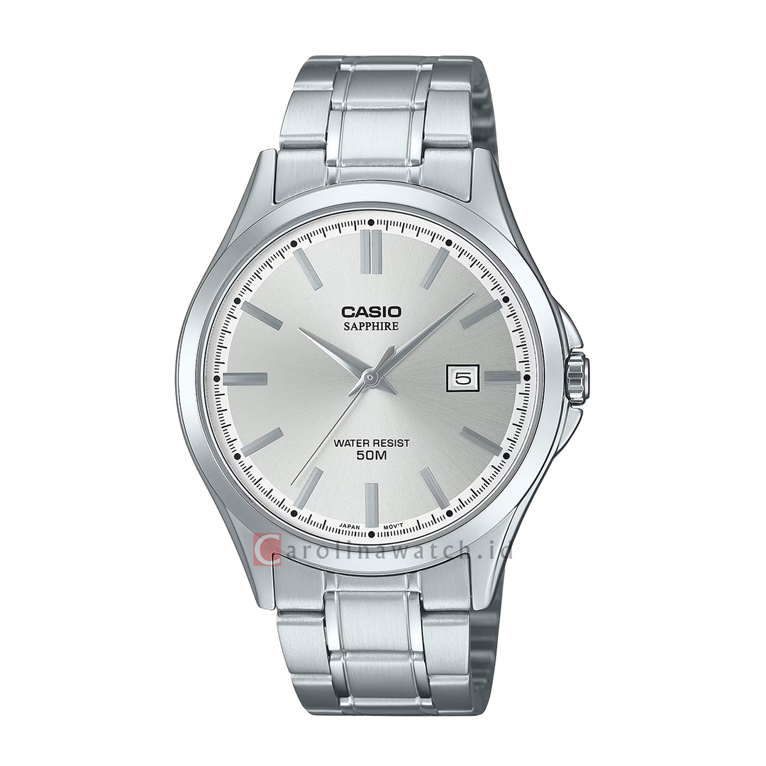 Jam Tangan Casio Standard MTS-115D-7A Men Silver Dial Stainless Steel Band