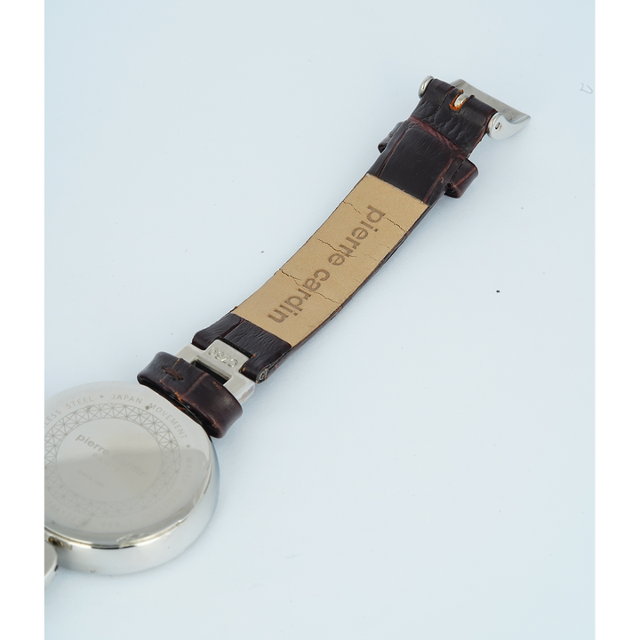 Jam Tangan Pierre Cardin PC108172F01 Women White MOP Dial Black Leather Strap