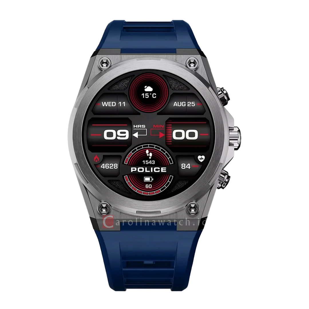 Jam Tangan Police Freedom Of Time My.Avatar.2 PEIUN00003X0 Unisex Smartwatch Blue Silicone Strap