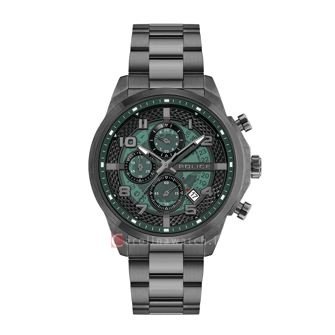 Jam Tangan Police Soul PEWGK0053903 Men Analog Dial Gunmetal Stainless Steel Strap