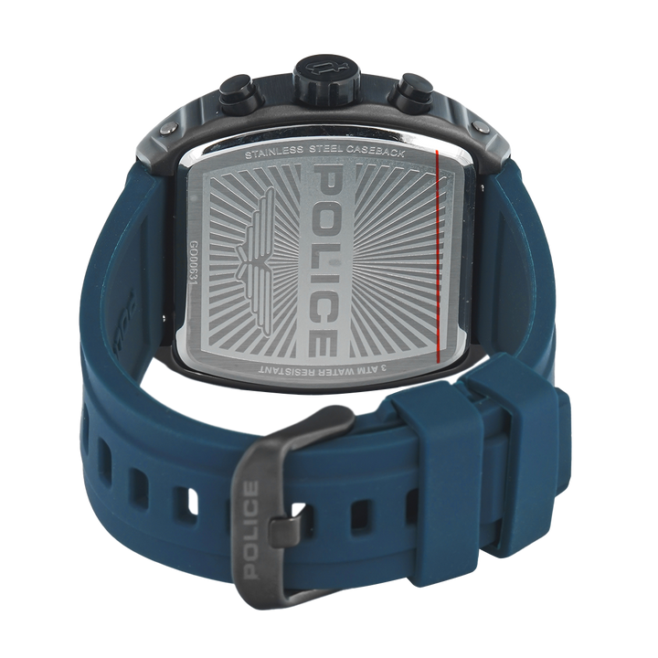 Jam Tangan Police Coswig PEWGO0063102 Men Analog Dial Black Rubber Strap