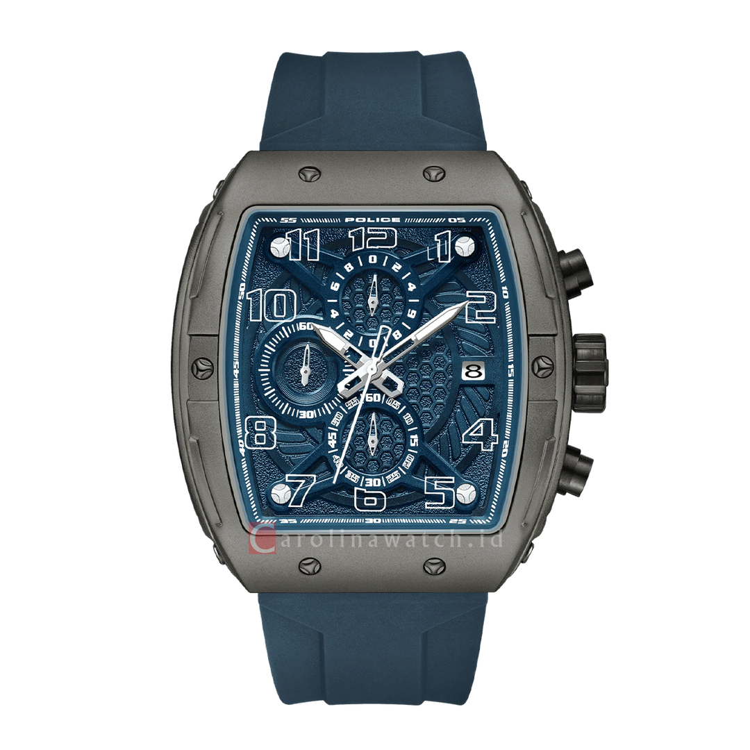 Jam Tangan Police Coswig PEWGO0063102 Men Analog Dial Black Rubber Strap