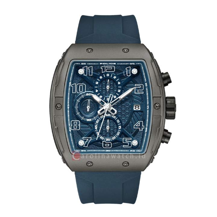 Jam Tangan Police Coswig PEWGO0063102 Men Analog Dial Black Rubber Strap