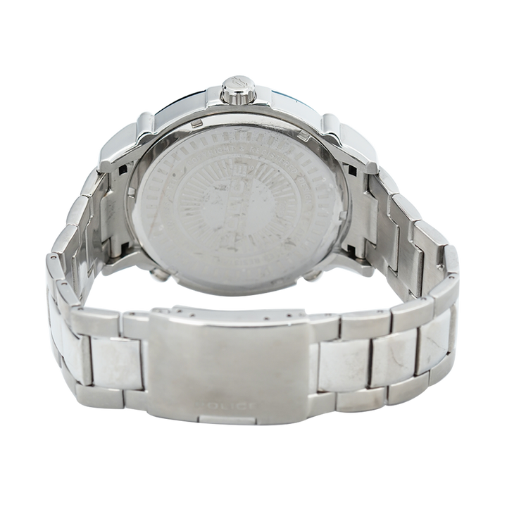 Jam Tangan Police Titan PL14830JSTBL/02M Men Blue Dial Stainless Steel Strap