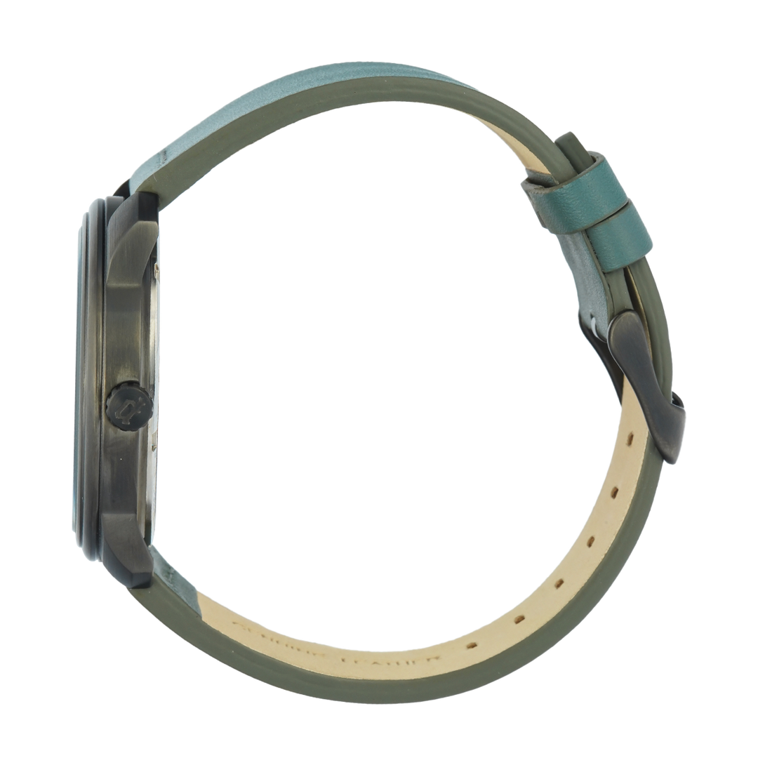 Jam Tangan Police Bleder PL15714JSU/61 Men Grey Dial Grey Leather Strap