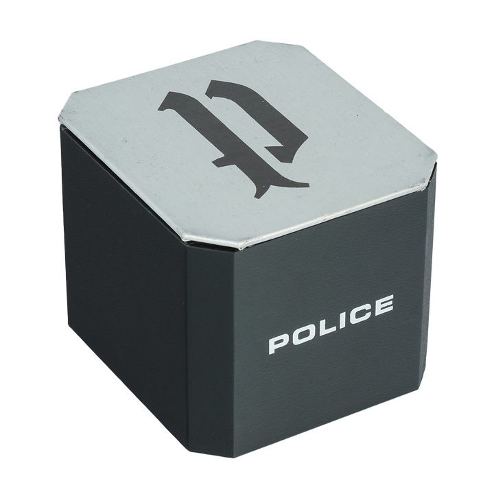 Jam Tangan Police Bleder PL15714JSU/61 Men Grey Dial Grey Leather Strap