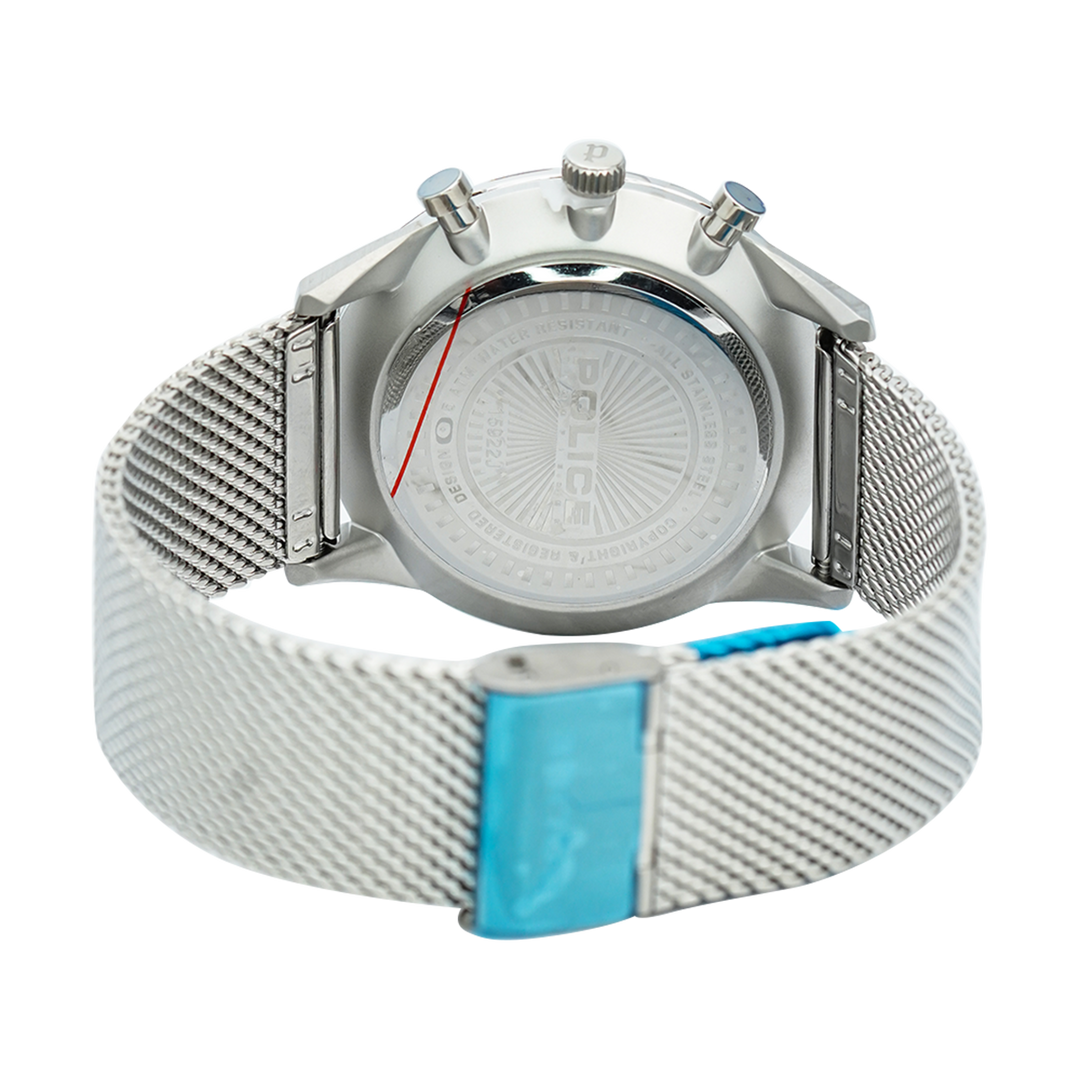 Jam Tangan Police PL15922JS/02MM Men Black  Dial Stainless Steel Strap