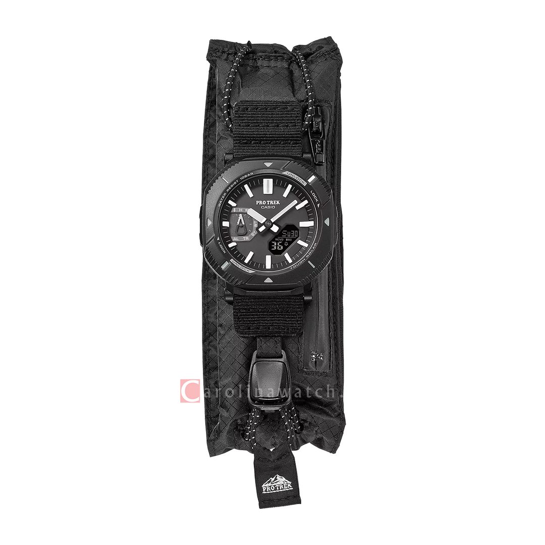 Jam Tangan Casio Pro Trek PRJ-B001EX-1D Men Black Dial Black Cloth Band