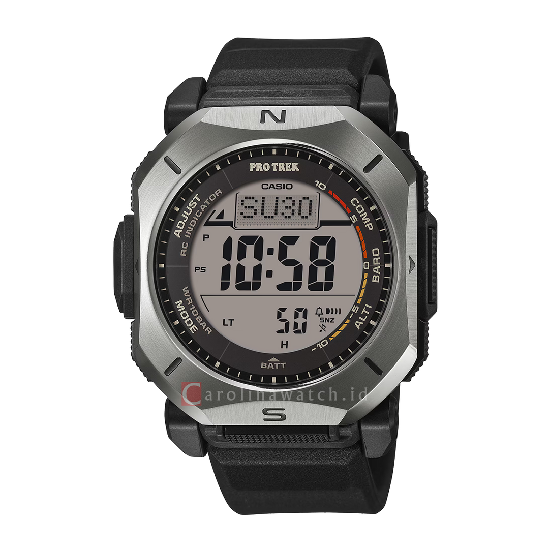 Jam Tangan Casio Pro Trek PRW-69Y-1D Men Climber Line Tough Solar Display Digital Dial Black Dura Soft band
