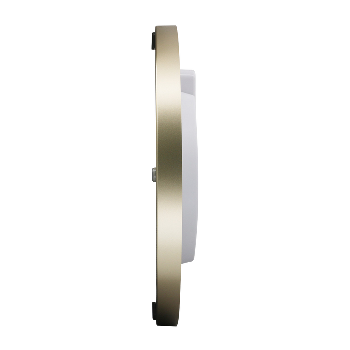 Jam Dinding SEIKO Analog QHA007G Quite Sweep White Dial Gold Case Decorator Wall Clock