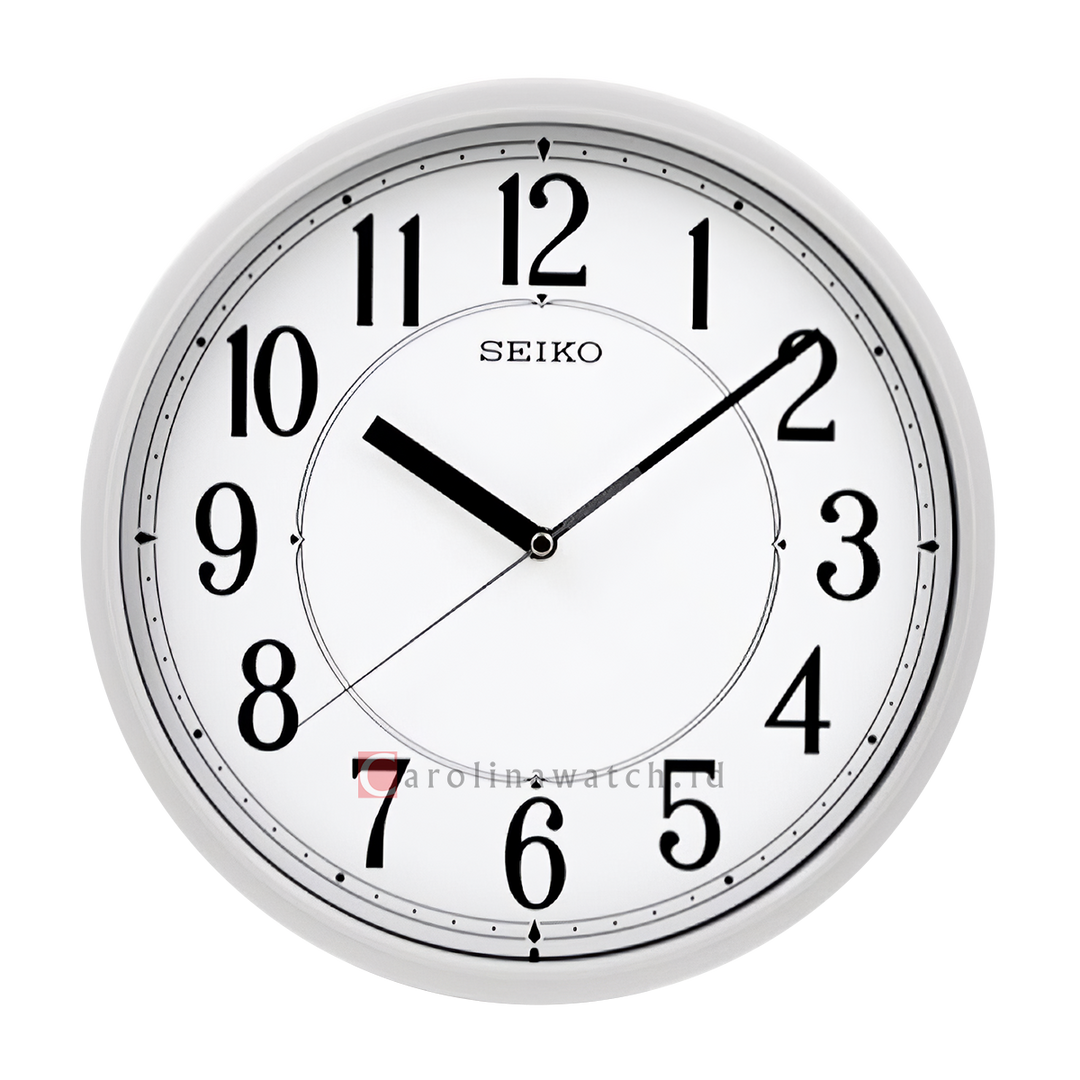 Jam Dinding SEIKO Analog QXA756H White Case White Dial Decorator Wall Clock