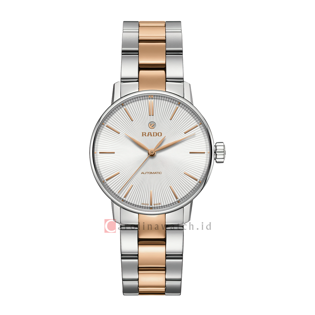 Jam Tangan Rado Coupole Classic R22862022 Automatic Women White Dial Dual Tone Stainless Steel Strap