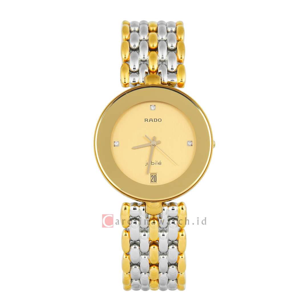 Jam Tangan Rado Florence Jubile R48793723 Women Gold Dial Dual Tone St Carolina Watch