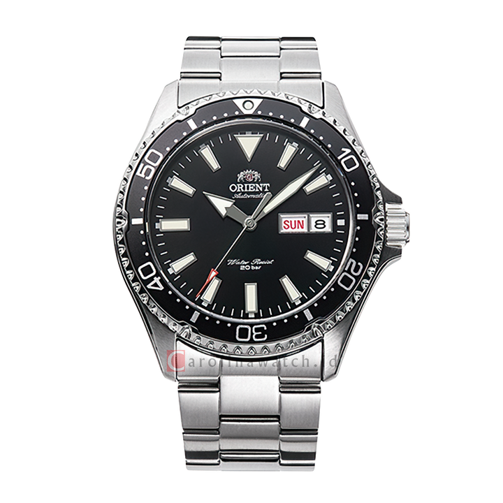 Jam Tangan Orient Mechanical Sports RA-AA0001B Men Black Dial Stainless Steel Strap