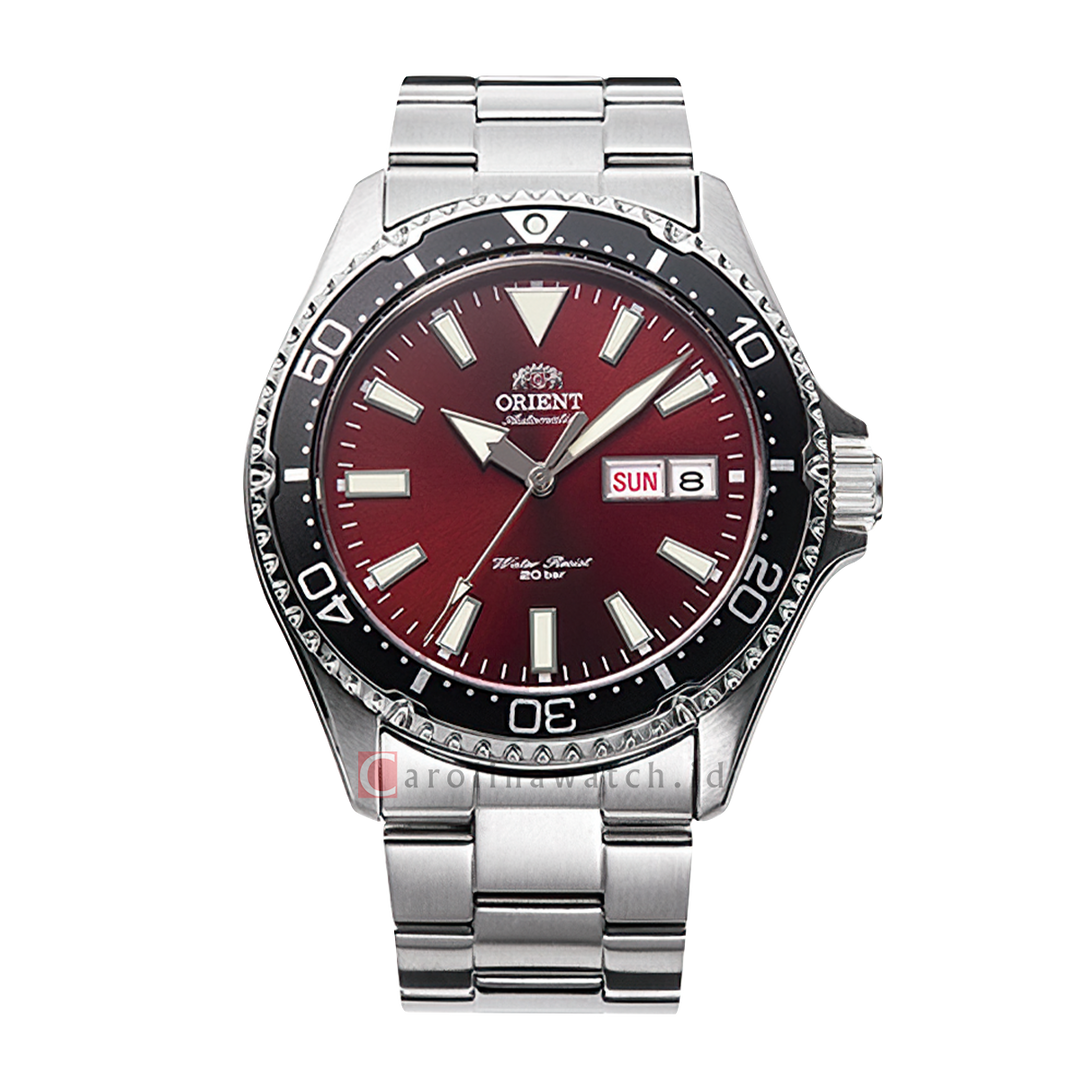 Jam Tangan Orient Mechanical Sports RA-AA0003R Men Red Dial Stainless Steel Strap