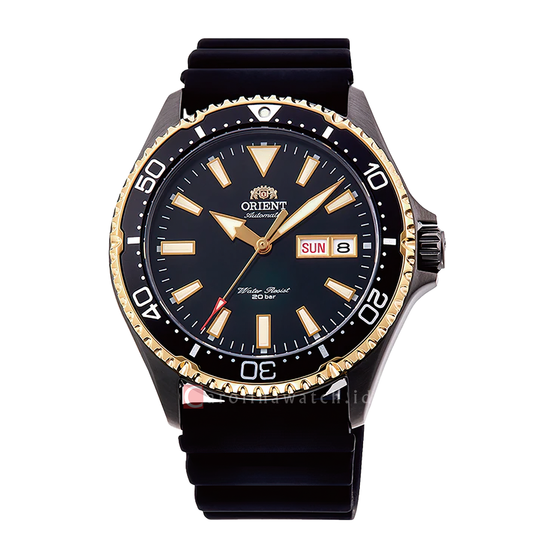 Jam Tangan Orient Mechanical Sports RA-AA0005B Men Automatic Black Dial Black Silicone Strap