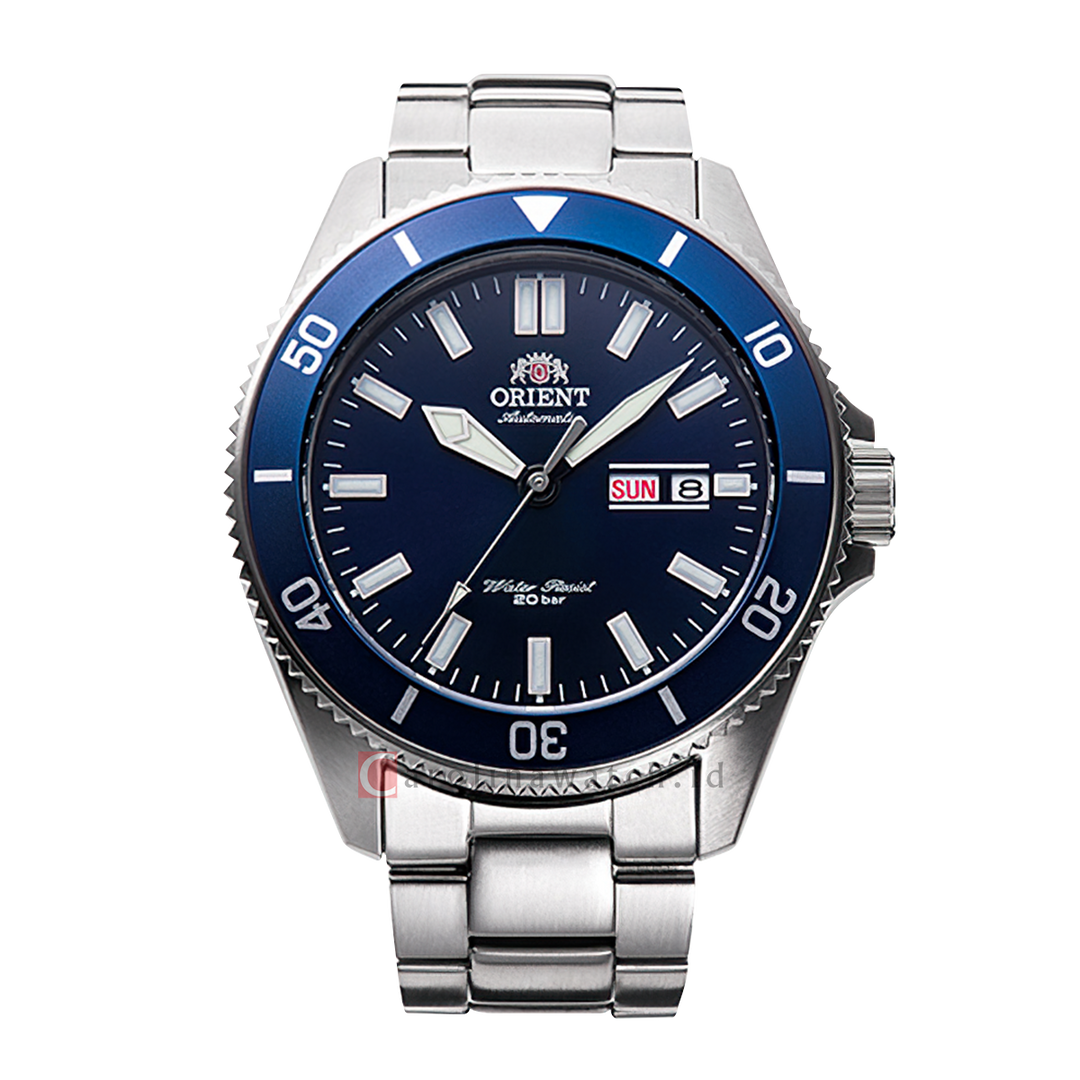Jam Tangan Orient Mechanical Sports RA-AA0009L Men Blue Dial Stainless Steel Strap
