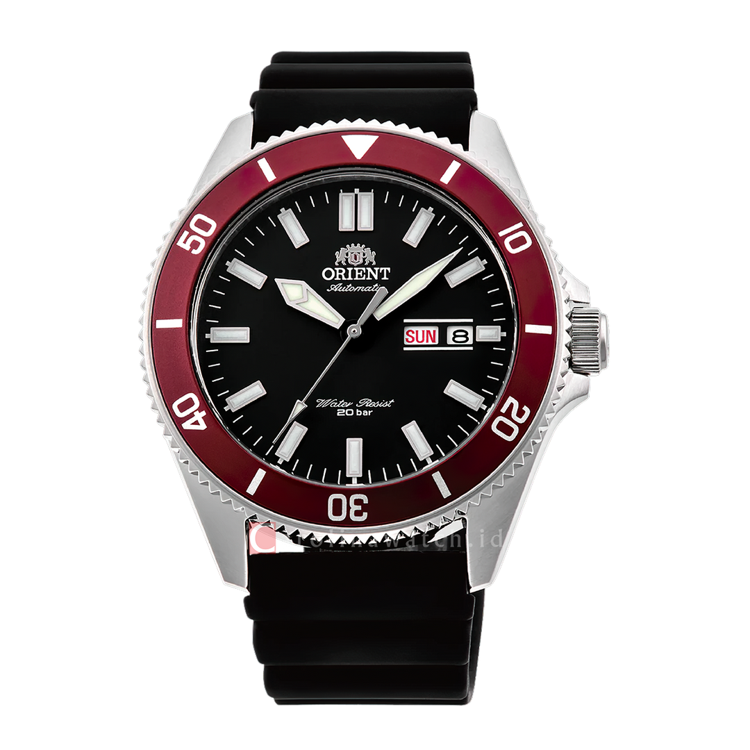 Jam Tangan Orient Classic RA-AA0011B Kanno Diver Automatic Men Black Dial Black Rubber Strap