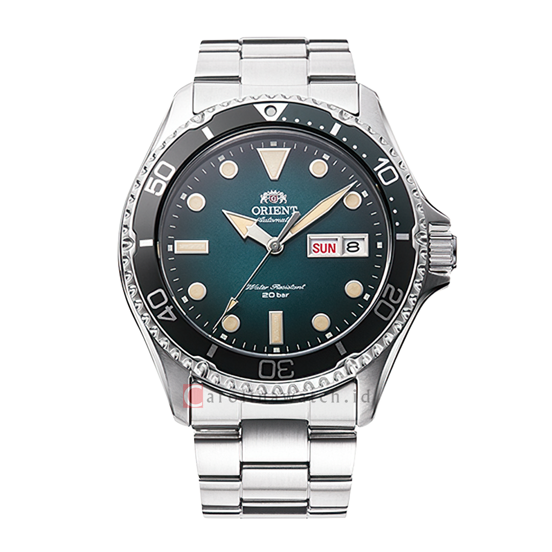 Jam Tangan Orient Mechanical Sport RA-AA0811E Men Green Dial Stainless Steel Strap