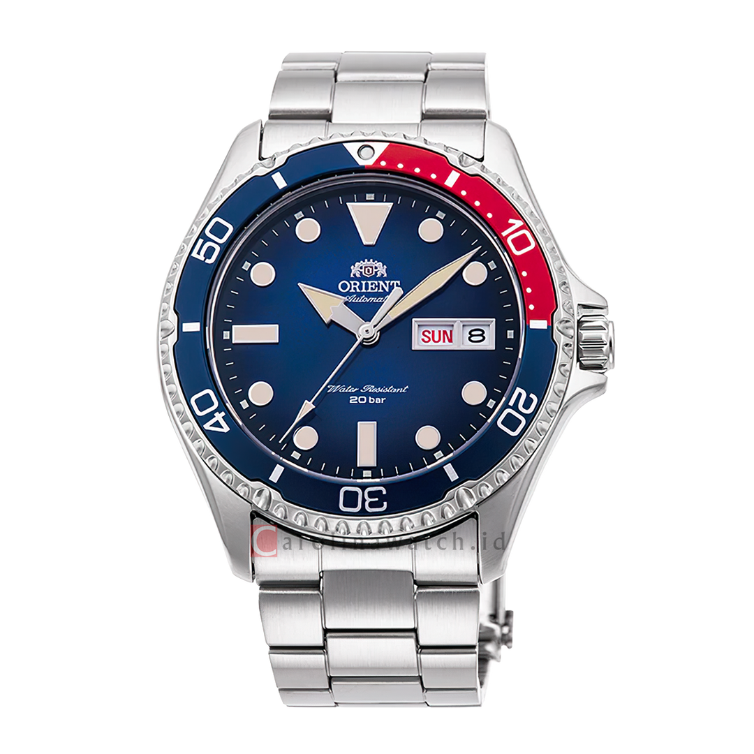 Jam Tangan Orient  Diver Automatic RA-AA0812L Men Blue Dial Stainless Steel Strap