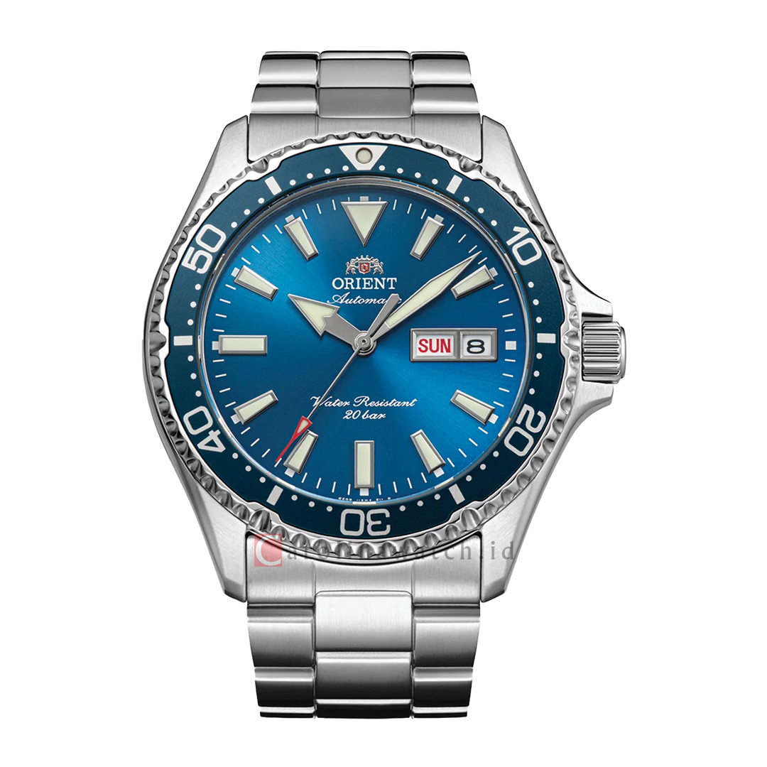 Jam Tangan Orient  Diver RA-AA0824L Men Blue Dial Stainless Steel Strap