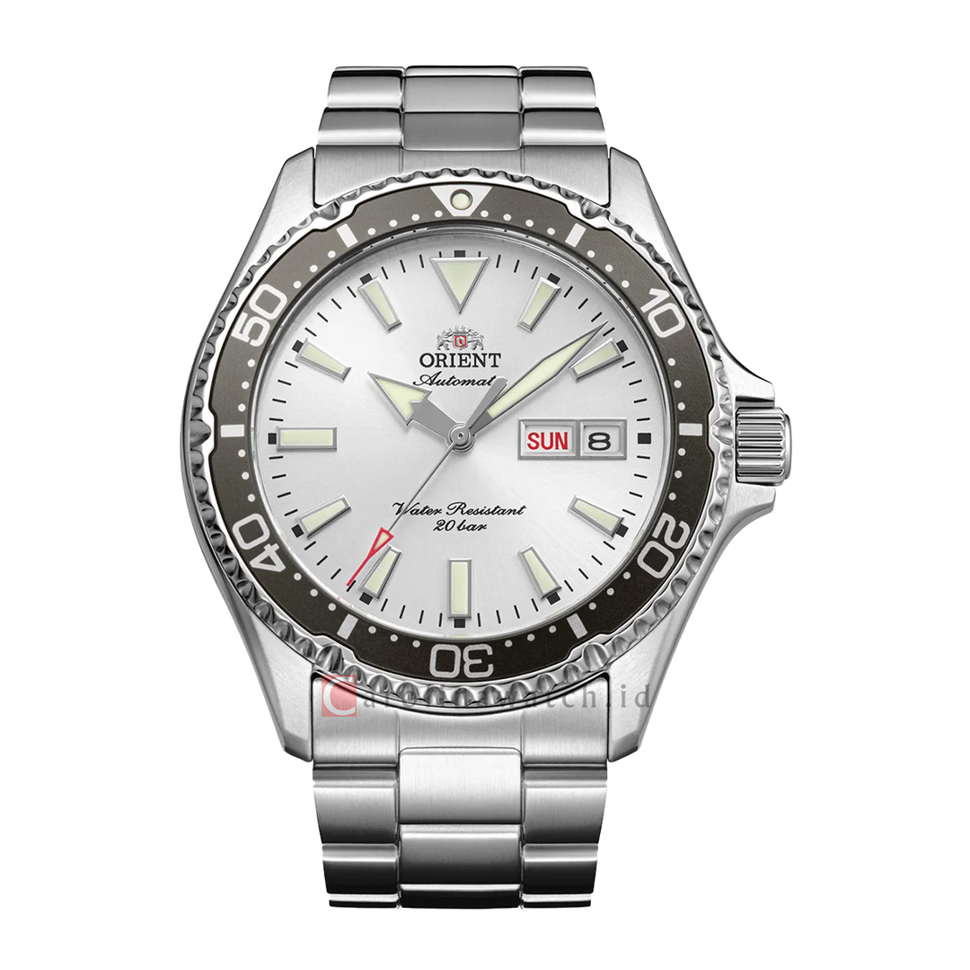 Jam Tangan Orient  Diver RA-AA0825S Men Silver Dial Stainless Steel Strap