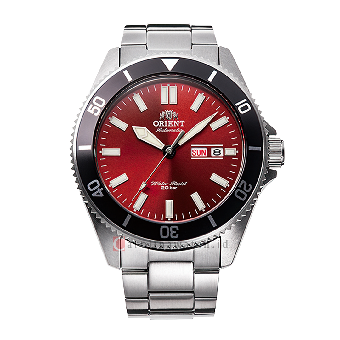 Jam Tangan Orient Mechanical Sport RA-AA0915R Men Red Dial Stainless Steel Strap