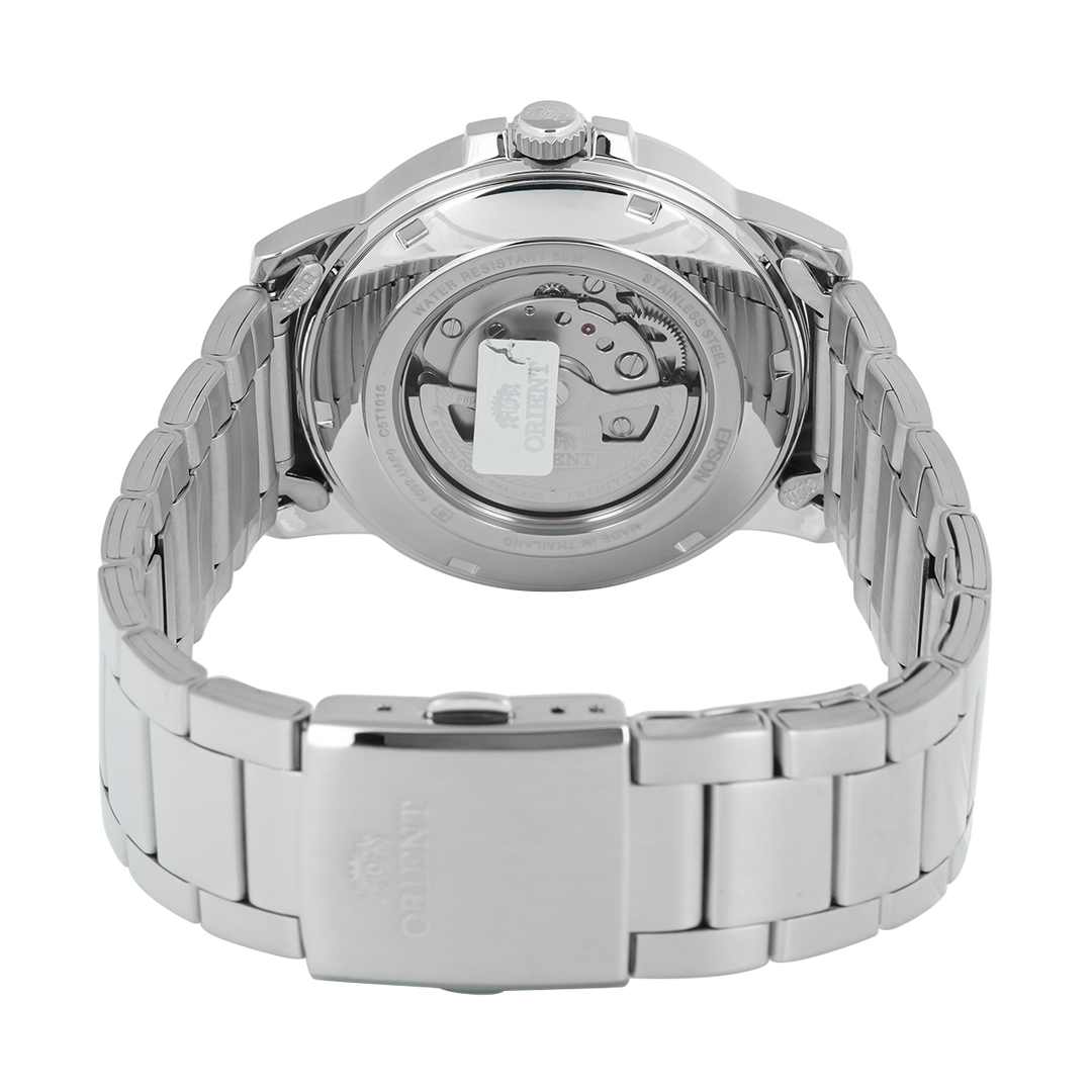 Jam Tangan ORIENT Contemporary RA-AA0C01B Men Black Dial Stainless Steel Strap