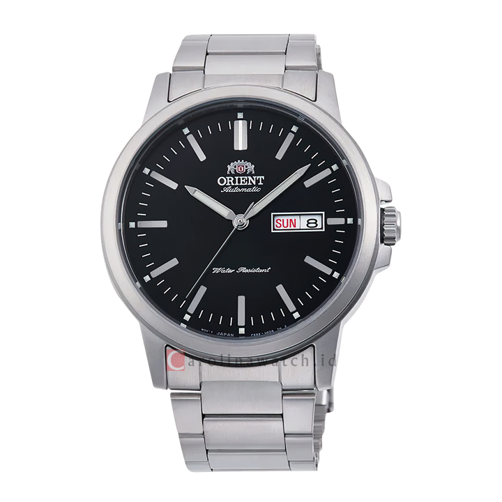 Jam Tangan ORIENT Contemporary RA-AA0C01B Men Black Dial Stainless Steel Strap