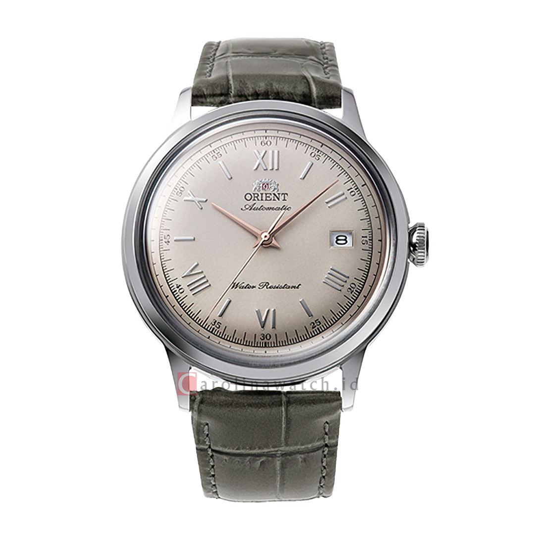 Jam Tangan Orient Classic Bambino RA-AC0025N Men Beige Dial Leather Strap