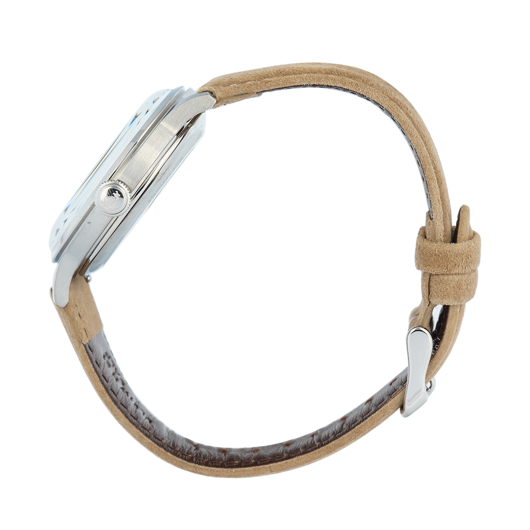 Jam Tangan Orient Classic Bambino 75th Anniversary RA-AC0027S Men White Dial Beige Leather Strap Limited Edition