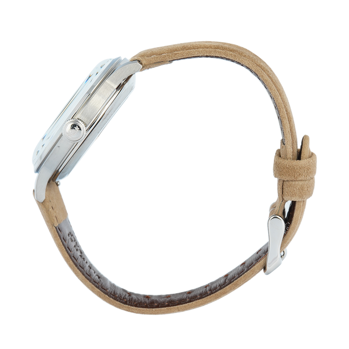 Jam Tangan Orient Classic Bambino 75th Anniversary RA-AC0027S Men White Dial Beige Leather Strap Limited Edition