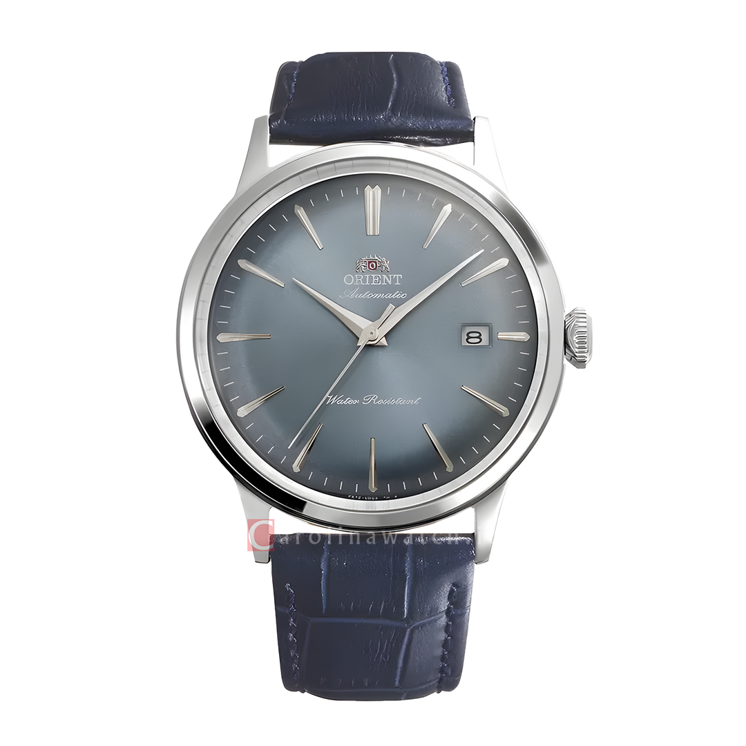 Jam Tangan Orient Classic Bambino RA-AC0030L Automatic Men Light Blue Dial Black Leather Strap