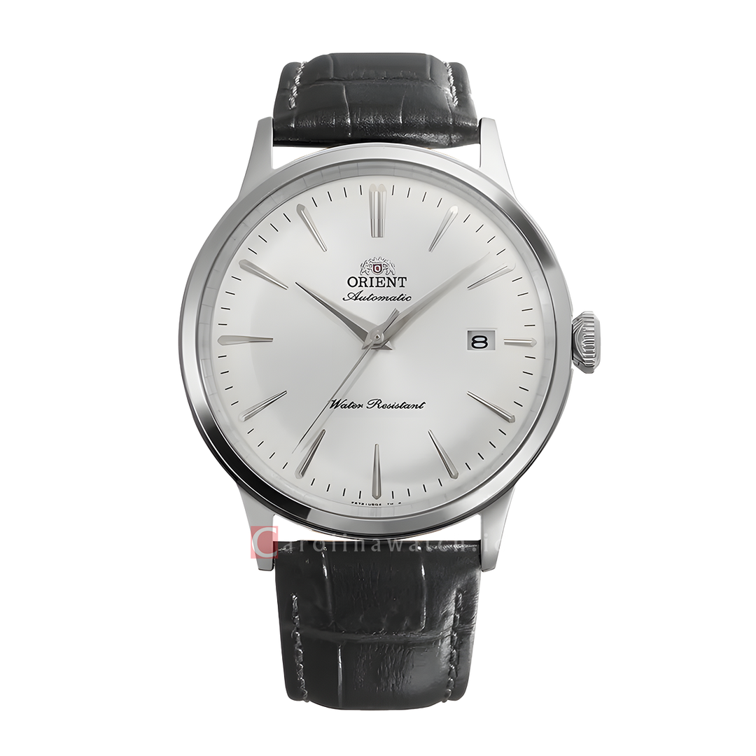 Jam Tangan Orient Classic Bambino RA-AC0031S Automatic Men White Dial Black Leather Strap