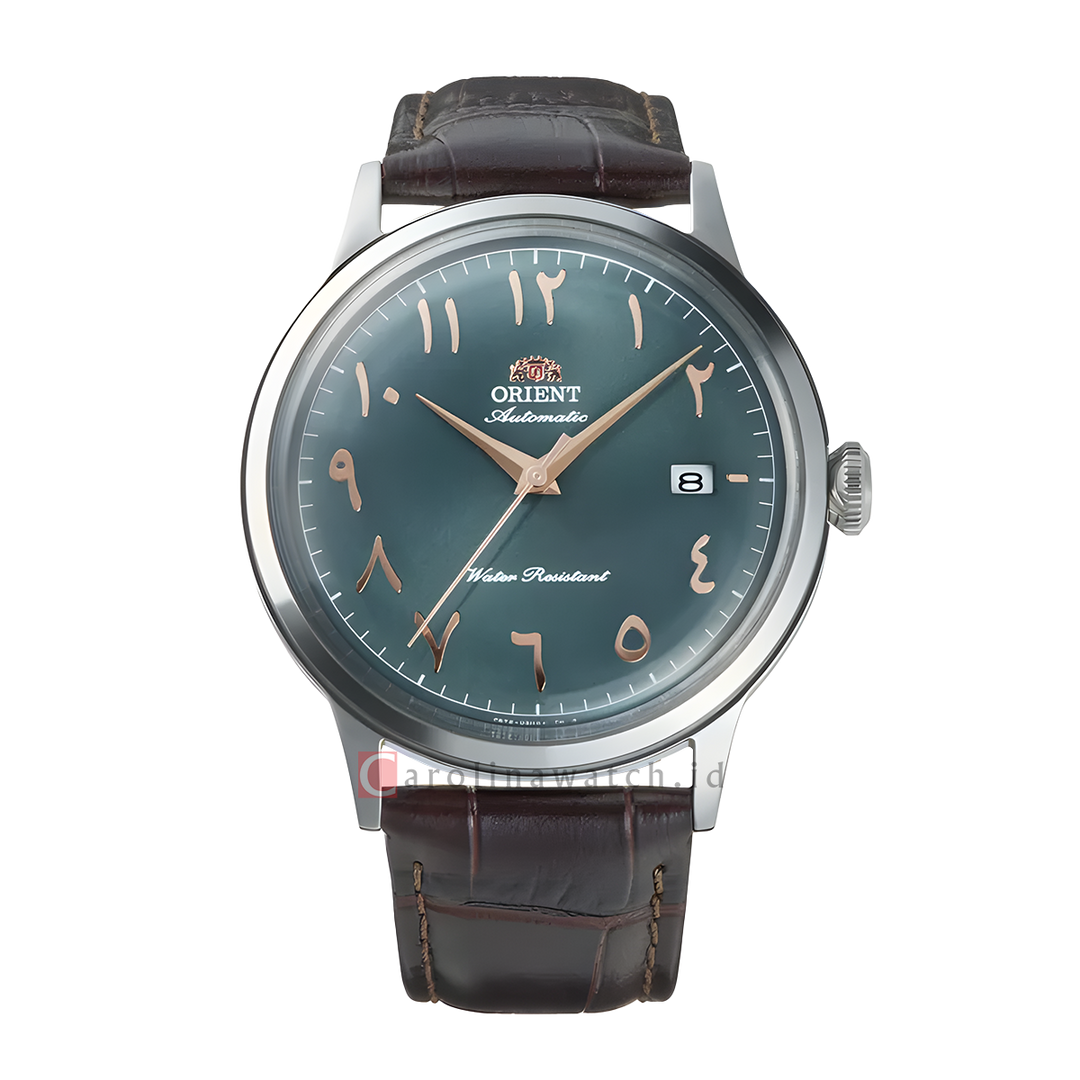 Jam Tangan Orient Classic Bambino RA-AC0035E Automatic Men Green Dial Brown Leather Strap