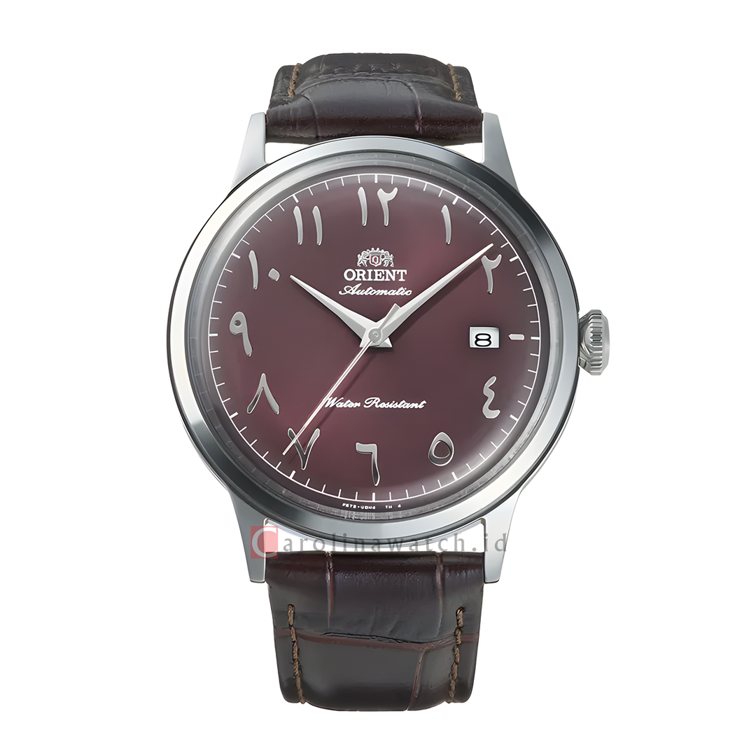 Jam Tangan Orient Classic RA-AC0037R Automatic Men Bordeaux Dial Brown Leather Strap