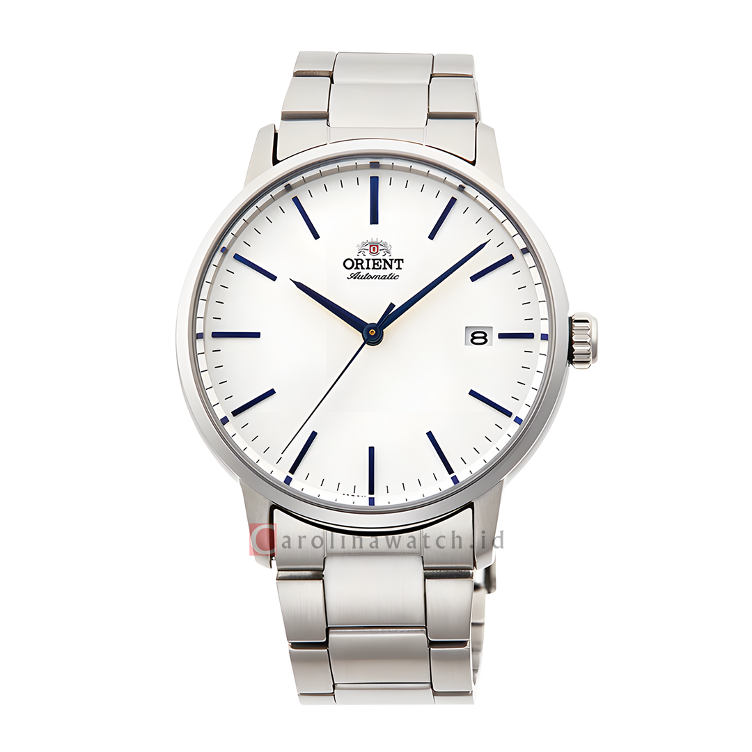 Jam Tangan Orient Bambino RA-AC0E02S Men Automatic White Dial Stainless Steel Strap