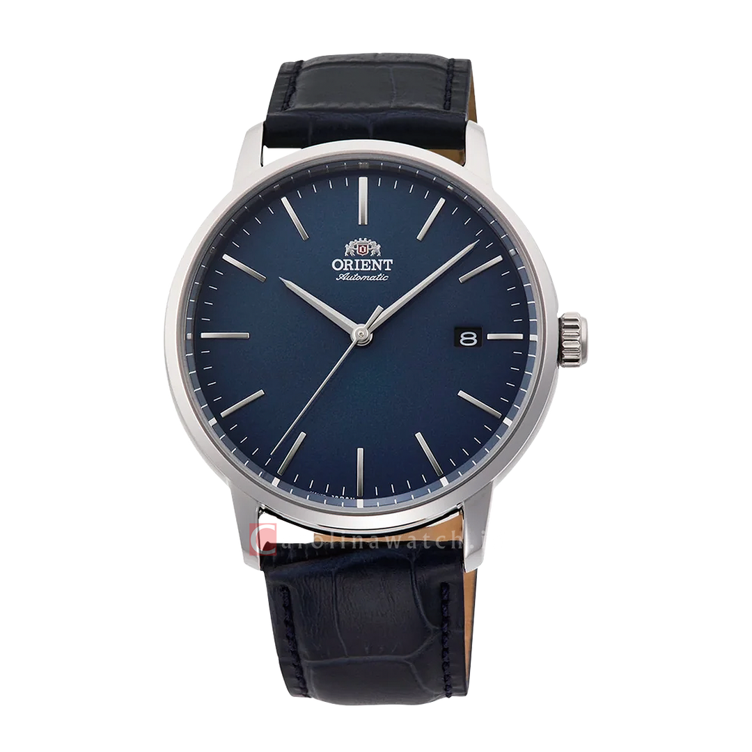Jam Tangan Orient RA-AC0E04L Men Blue Dial Navy Leather Strap