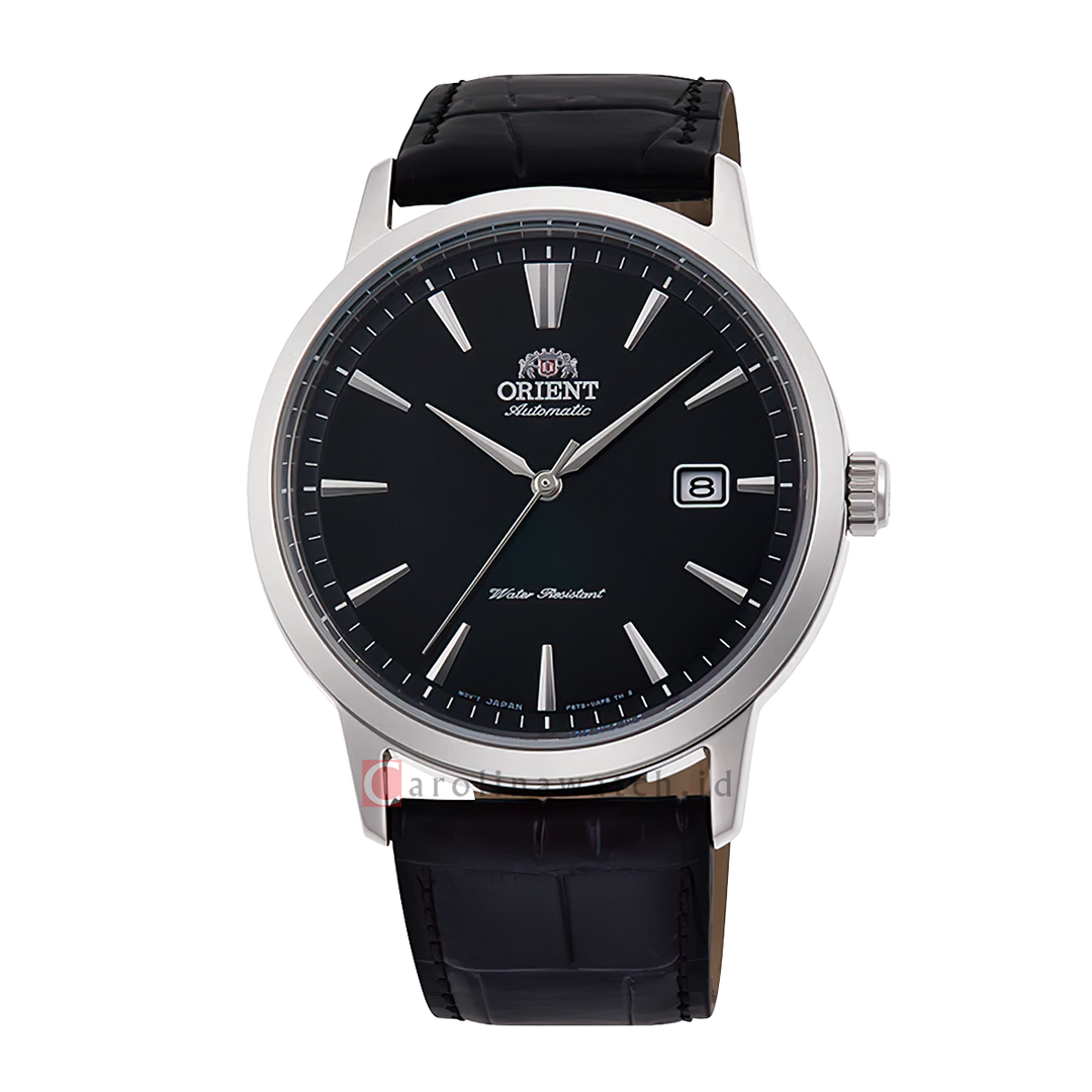 Jam Tangan ORIENT Contemporary RA-AC0F05B Men Black Dial Black Leather Strap