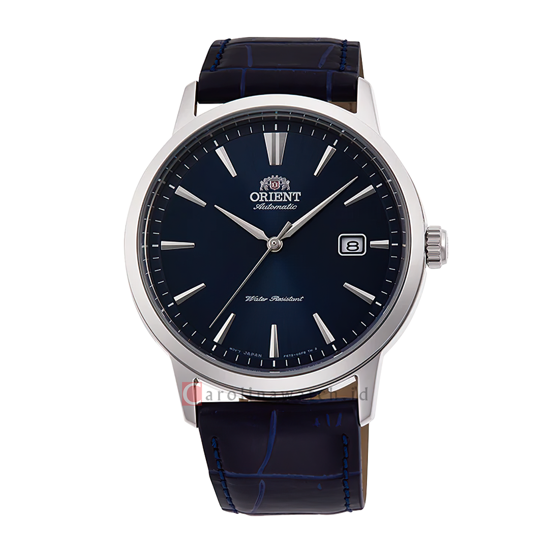 Jam Tangan ORIENT Contemporary RA-AC0F06L Men Black Dial Black Leather Strap