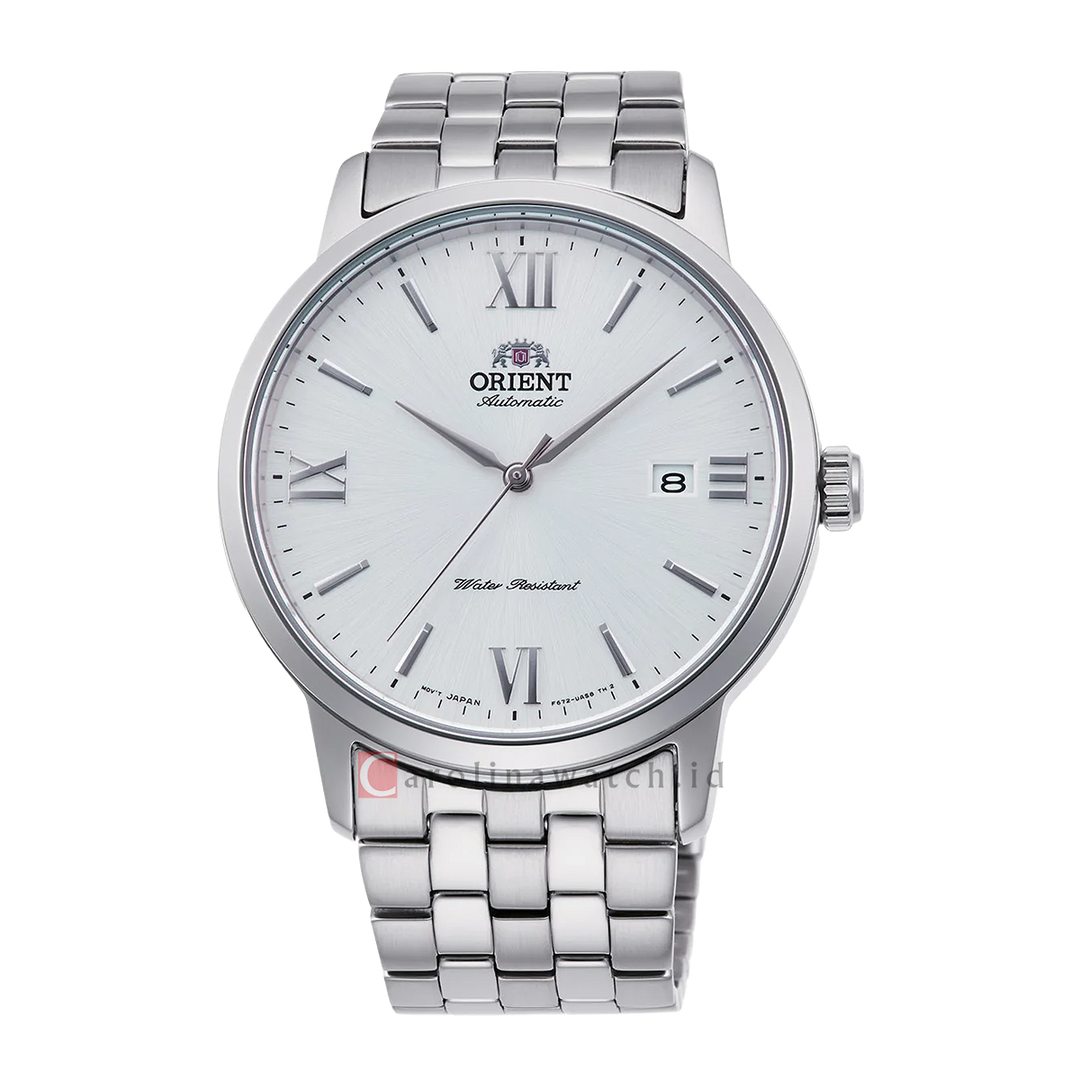 Jam Tangan Orient RA-AC0F10S Men Silver Dial Stainless Steel Strap