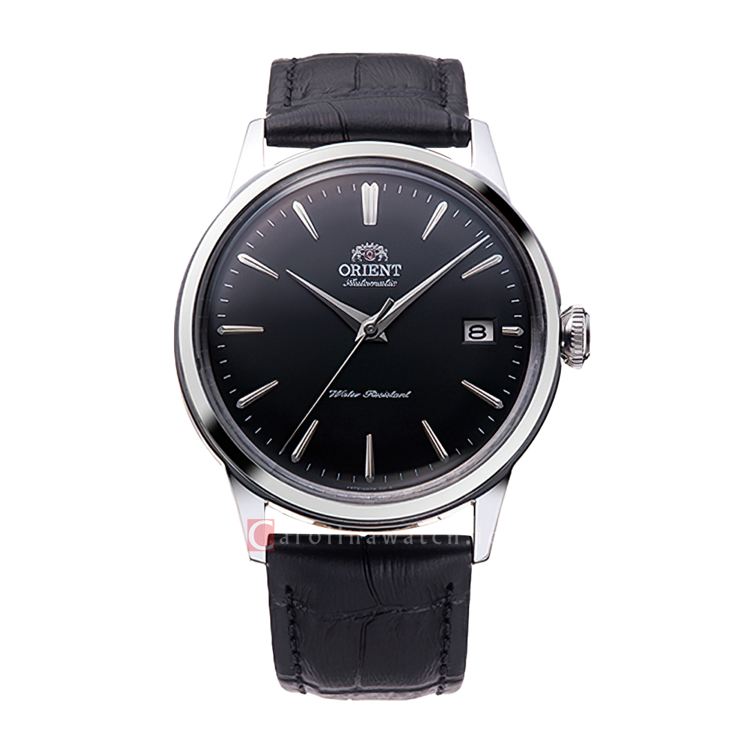 Jam Tangan Orient Classic Bambino RA-AC0M02B Men Black Dial Black Leather Strap