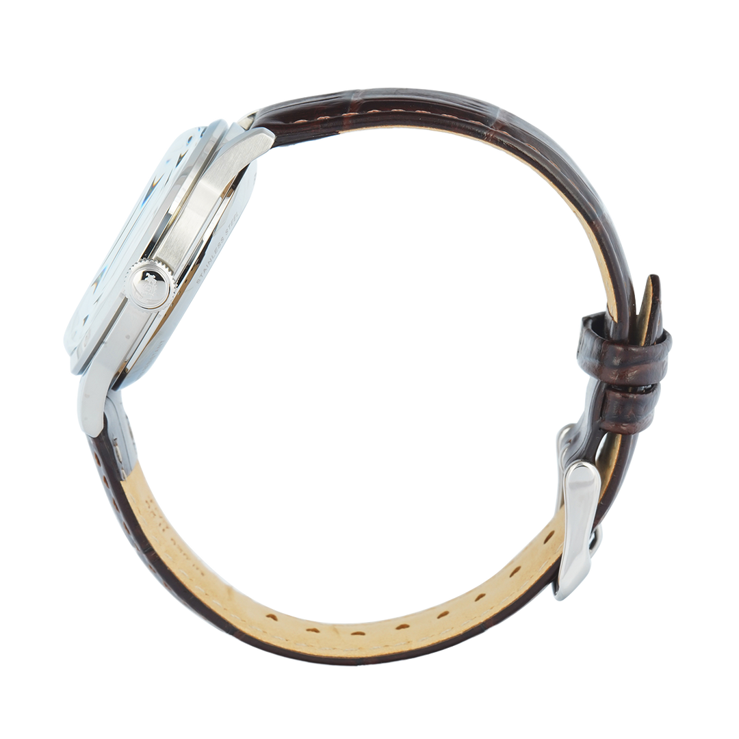 Jam Tangan Orient Classic Bambino RA-AC0M04Y Men Analog Dial Brown Leather Strap