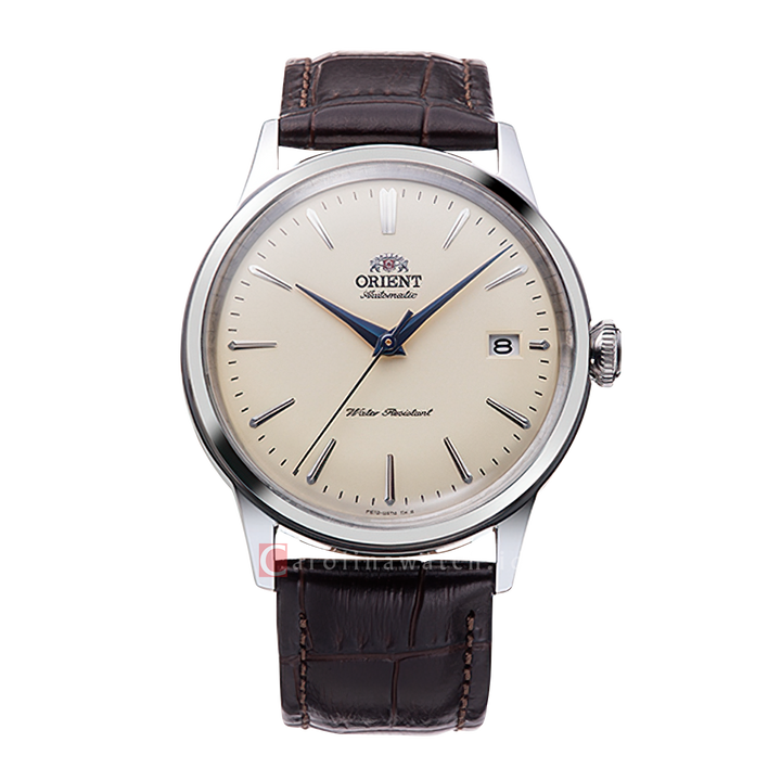 Jam Tangan Orient Classic Bambino RA-AC0M04Y Men Analog Dial Brown Leather Strap