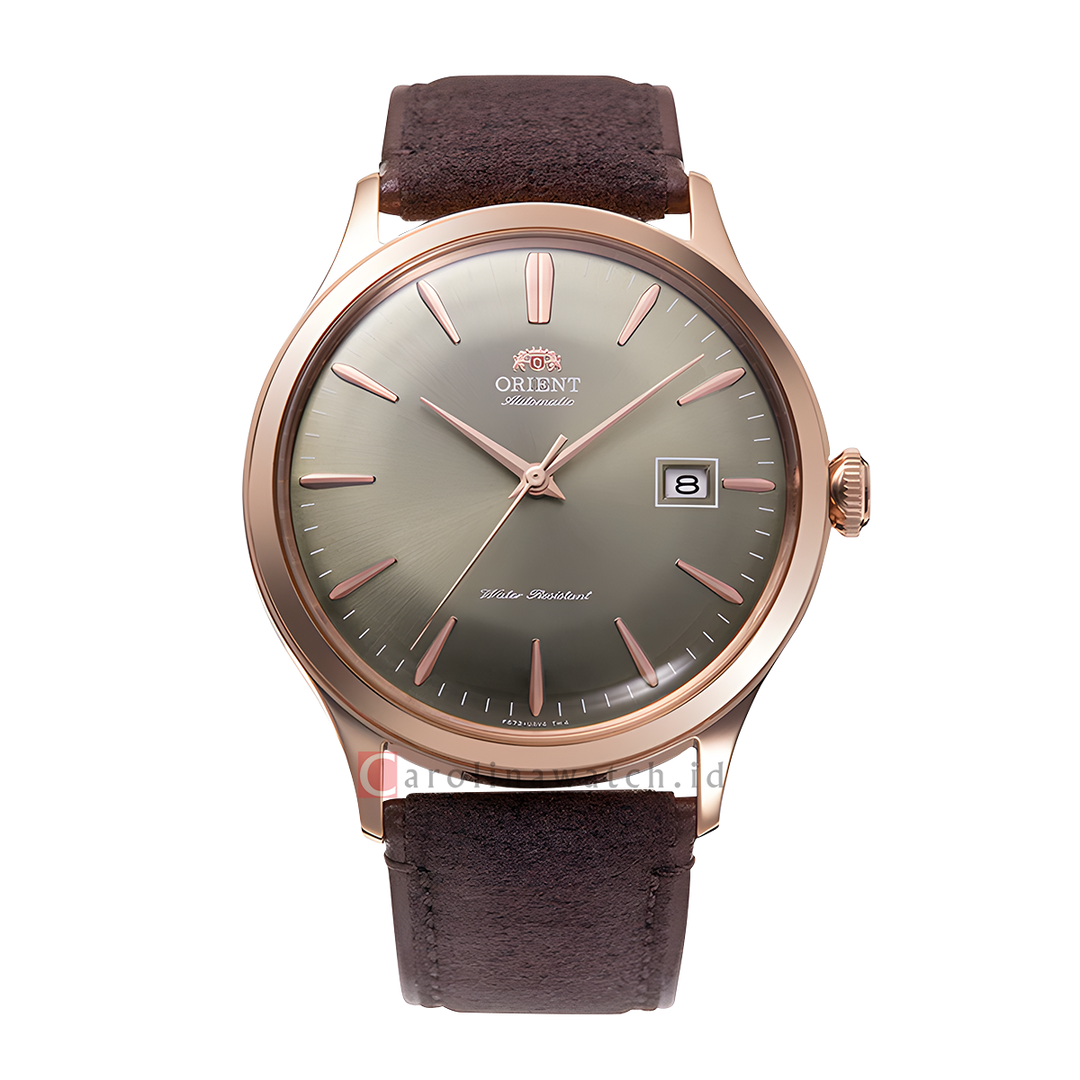 Jam Tangan Orient Classic RA-AC0P04Y Men Mechanical Bronze Dial Brown Leather Strap