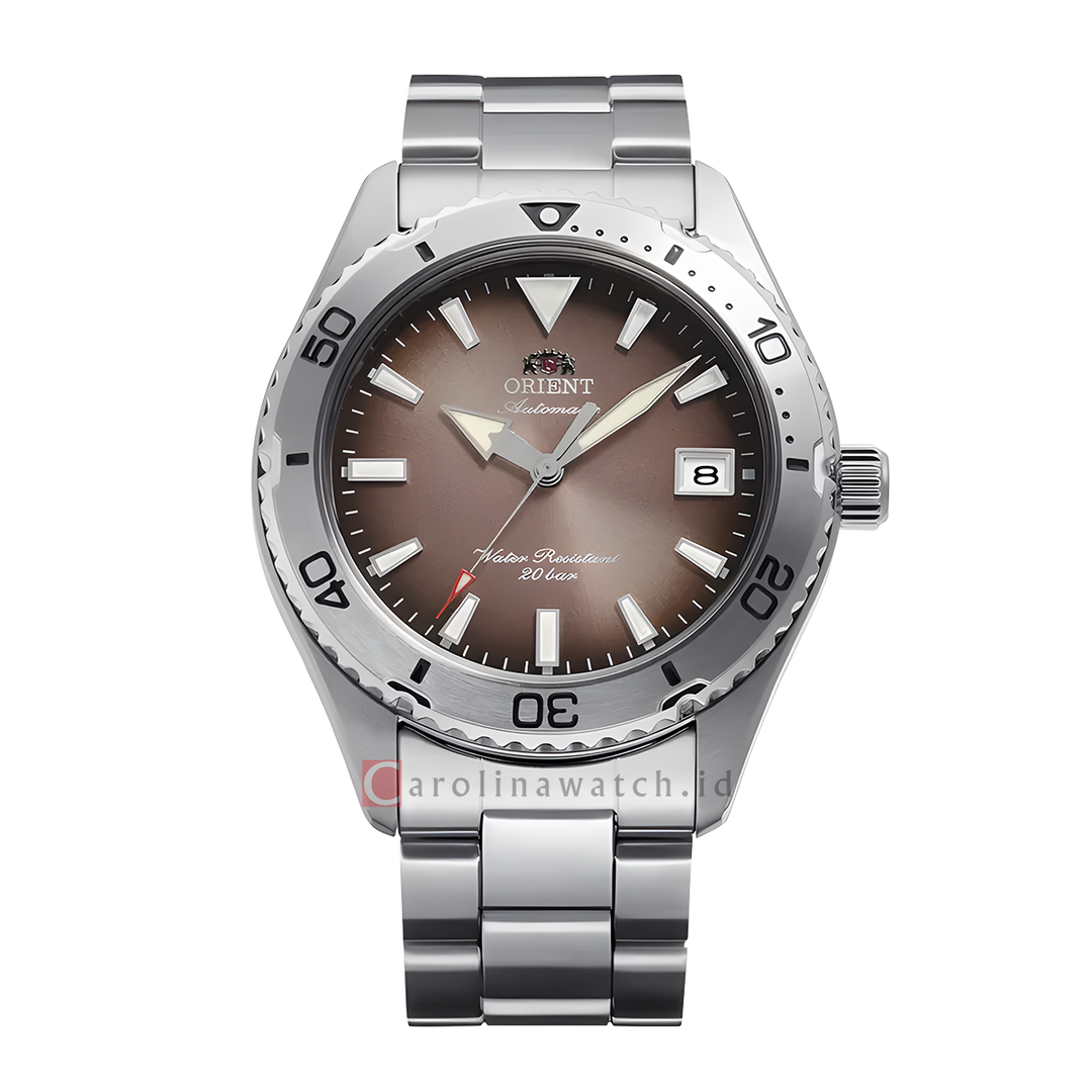 Jam Tangan Orient Diver Design 40 RA-AC0Q17Y Automatic Men Copper Gradation Dial Stainless Steel Strap